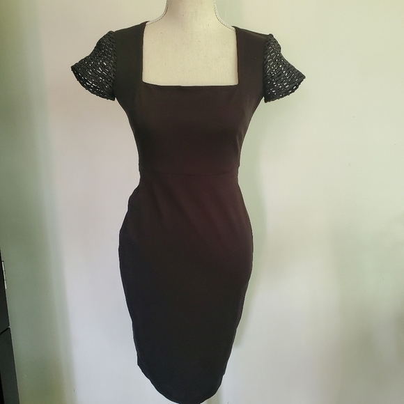 Roland Mouret for Banana Republic Edgy Black Pencil Dress - Picture 4 of 10